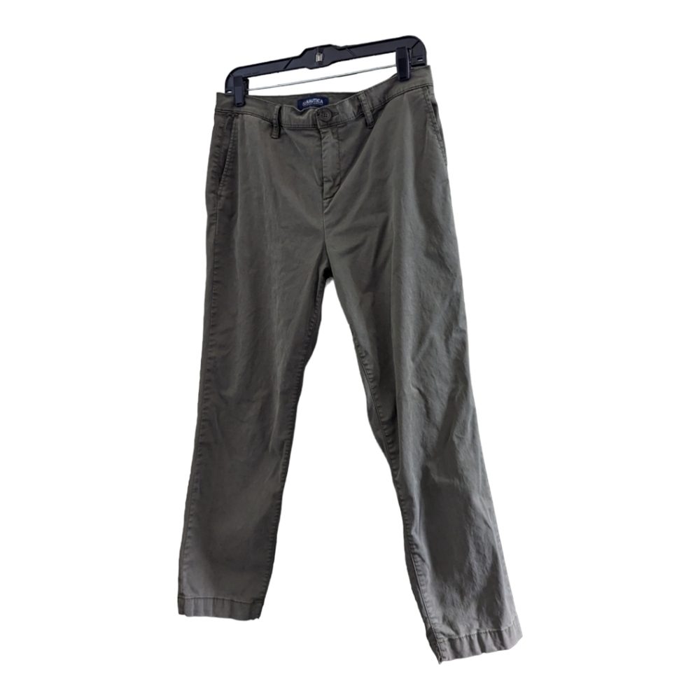Nautica Olive Tencel Ankle Trouser, 10/30 Stretch